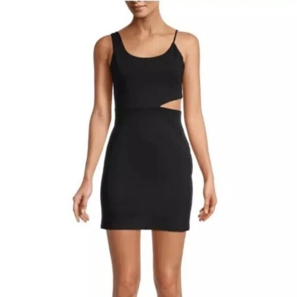 *3 FOR $9* NEW Socialite Ponte Asymmetric Cut Out Waist Bodycon Sexy Tight Dress - Picture 1 of 4